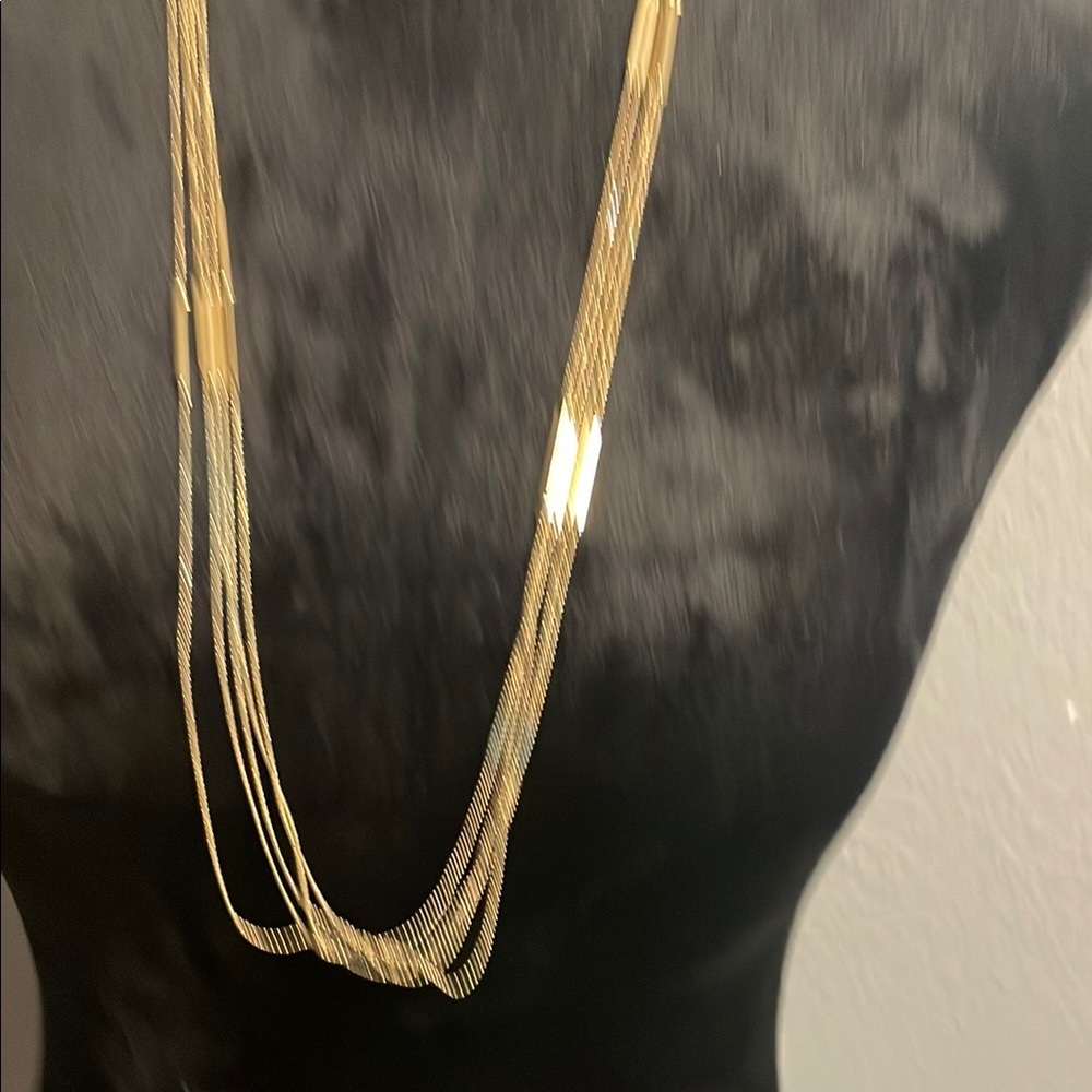BANANA REPUBLIC Elegant Gold Multi-Strand Necklace - Picture 3 of 5